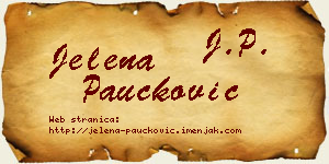 Jelena Paučković vizit kartica